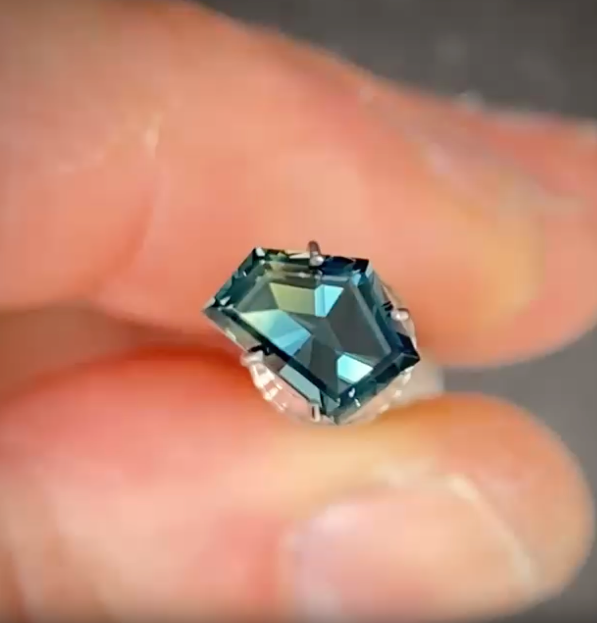 1.27ct Freeform Blue Sapphire
