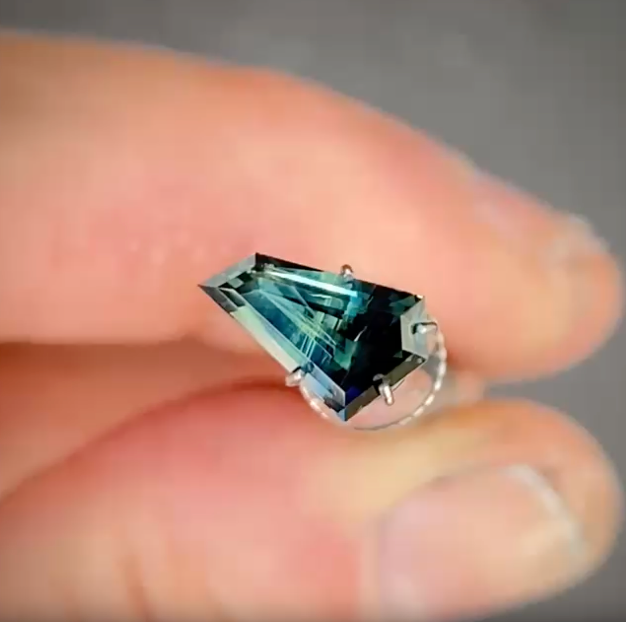 1.64ct Freeform Blue Sapphire