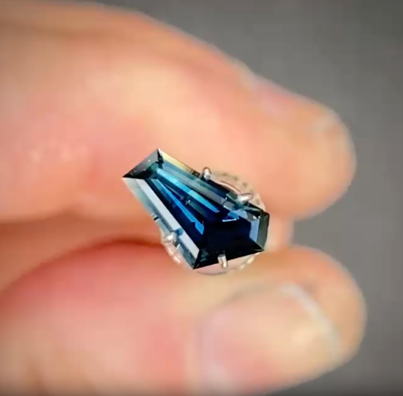 0.99ct Freeform Blue Sapphire
