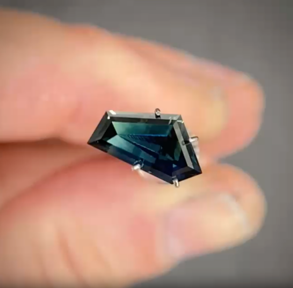 2.14ct Freeform Blue Sapphire