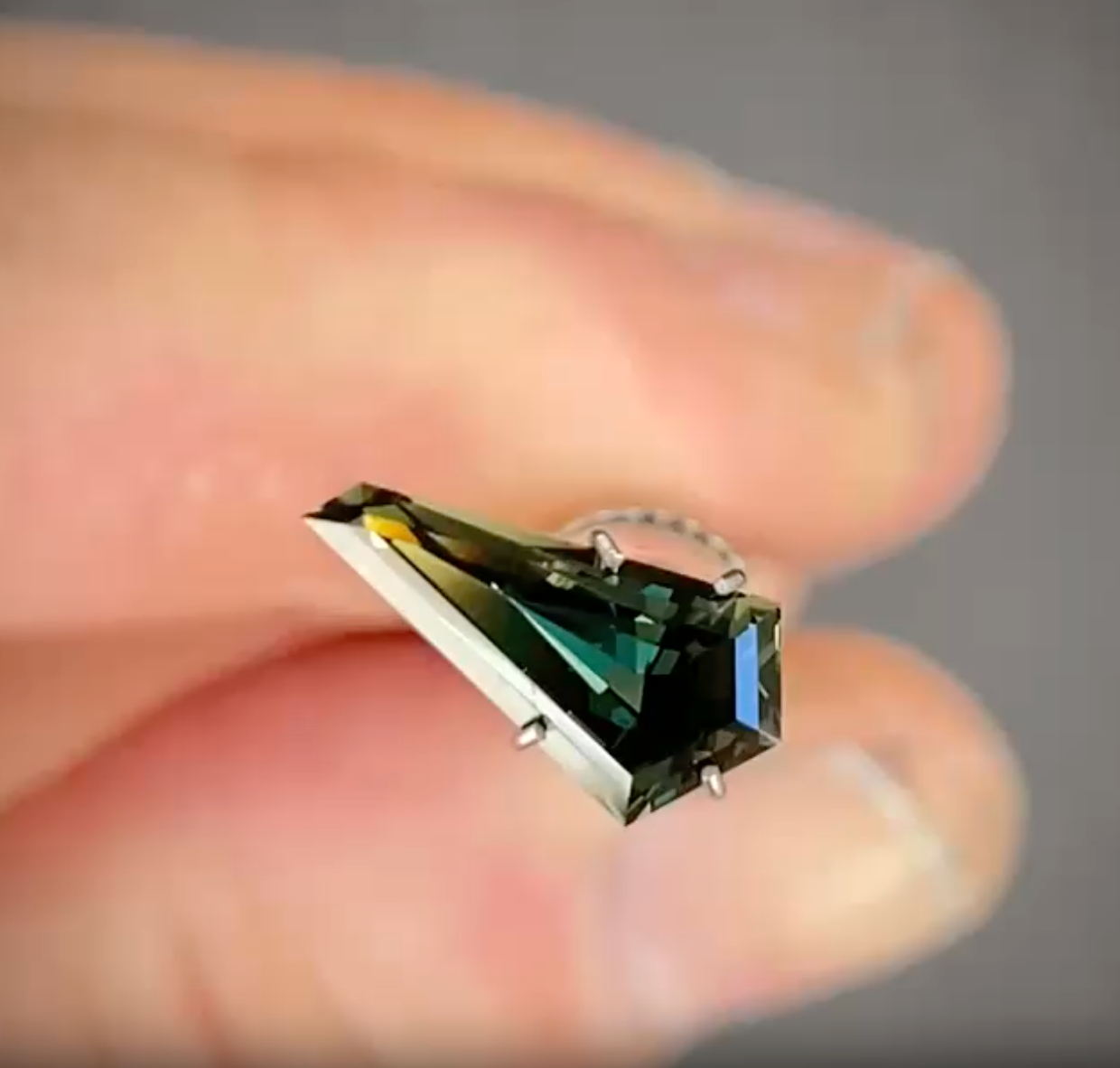 2.12ct Freeform Blue/Green Sapphire
