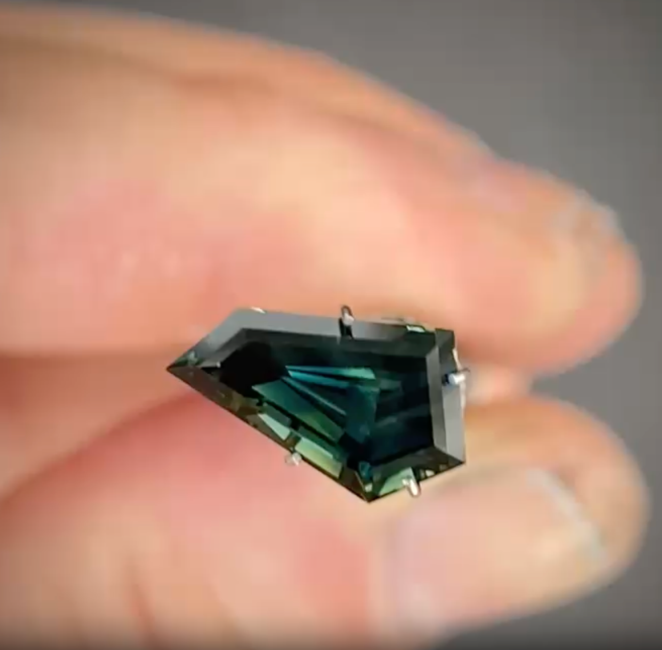 3.09ct Freeform Blue/Green Sapphire