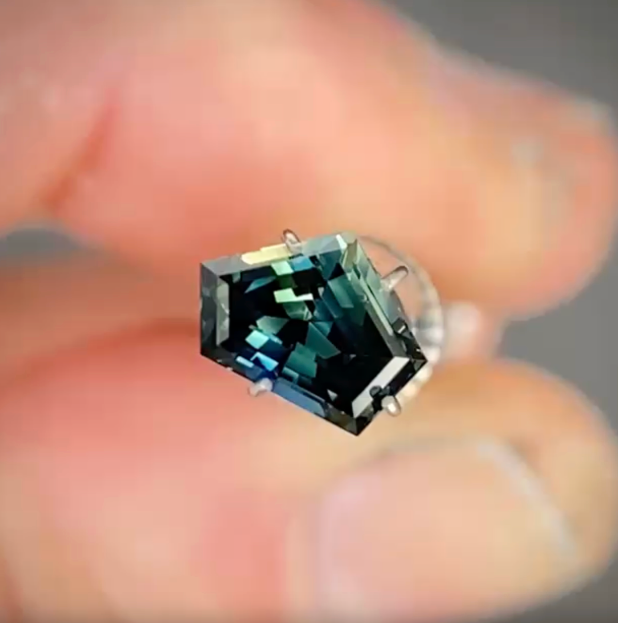 1.35ct Freeform Blue Sapphire