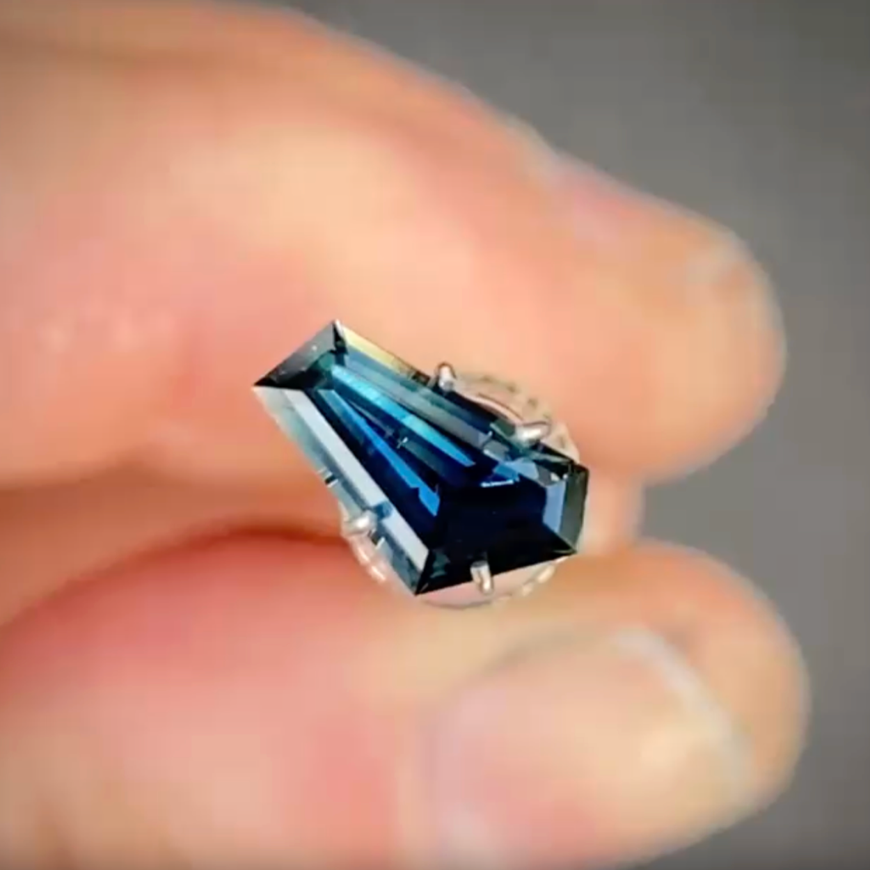 0.99ct Freeform Blue Sapphire