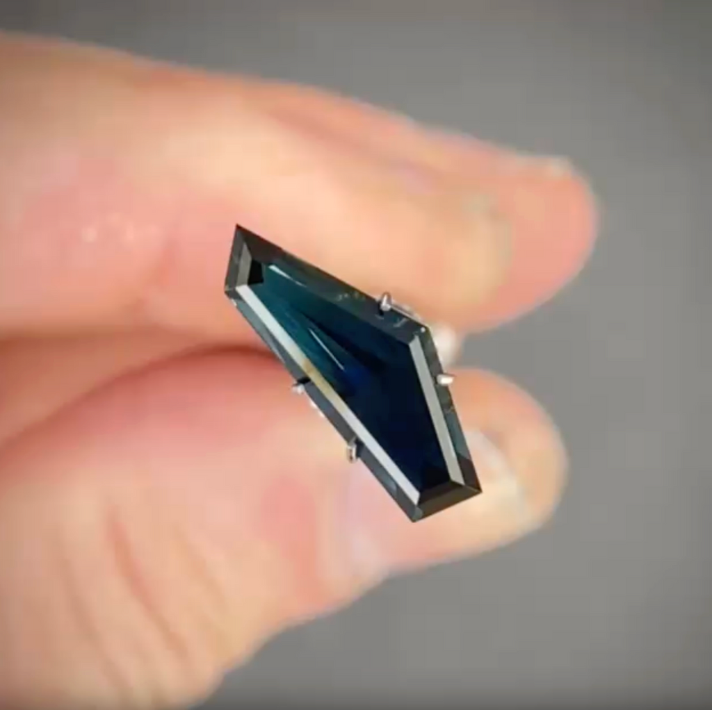 3.45ct Freeform Blue Sapphire