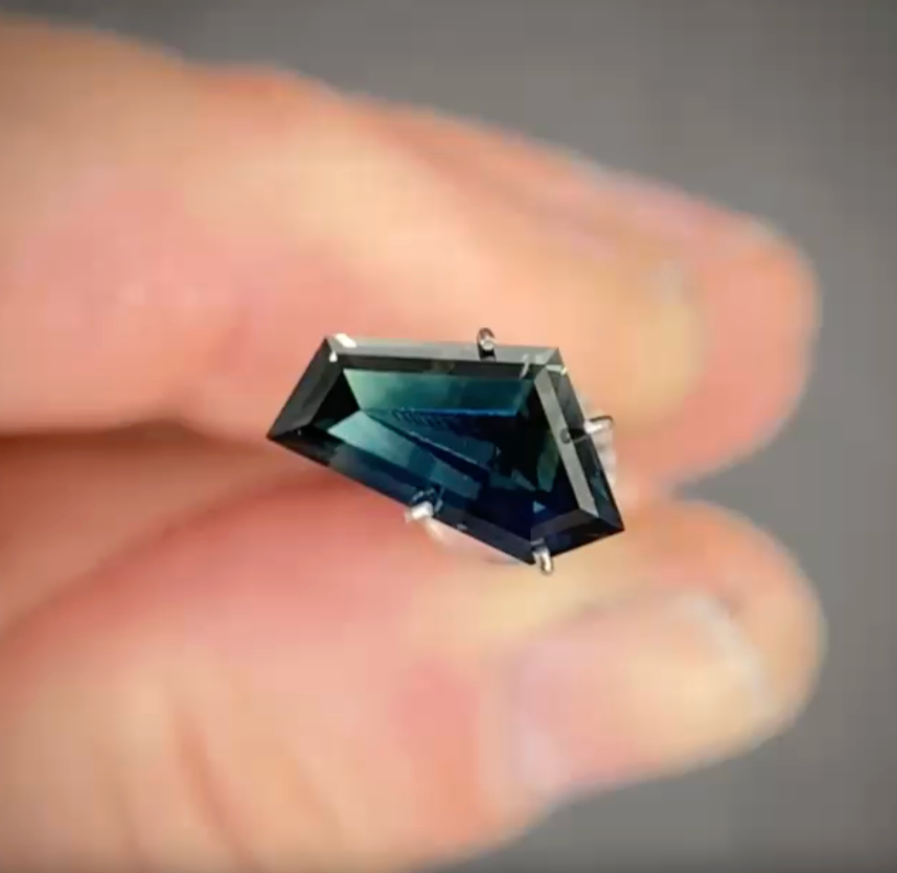2.14ct Freeform Blue Sapphire