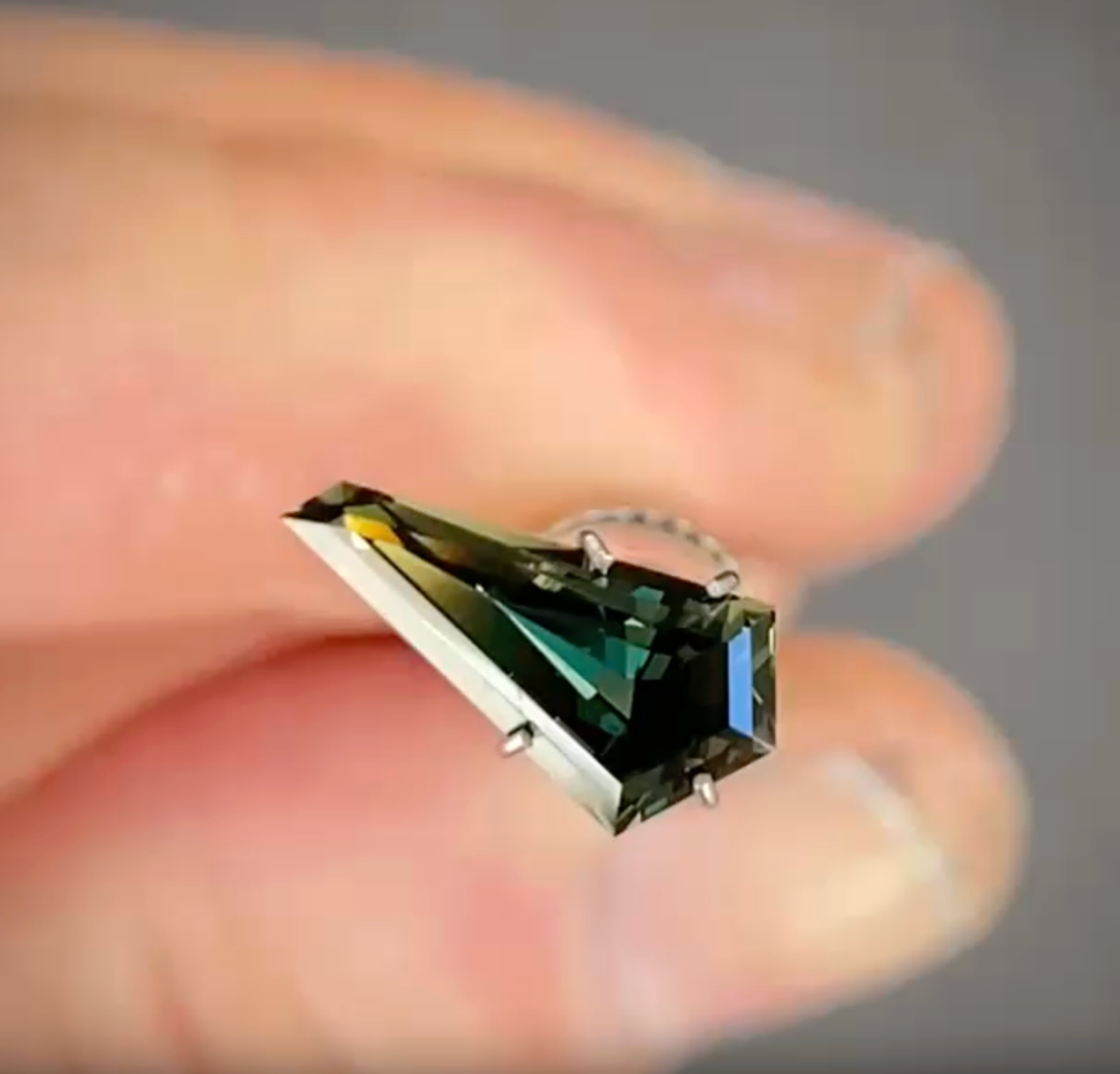 2.12ct Freeform Blue/Green Sapphire