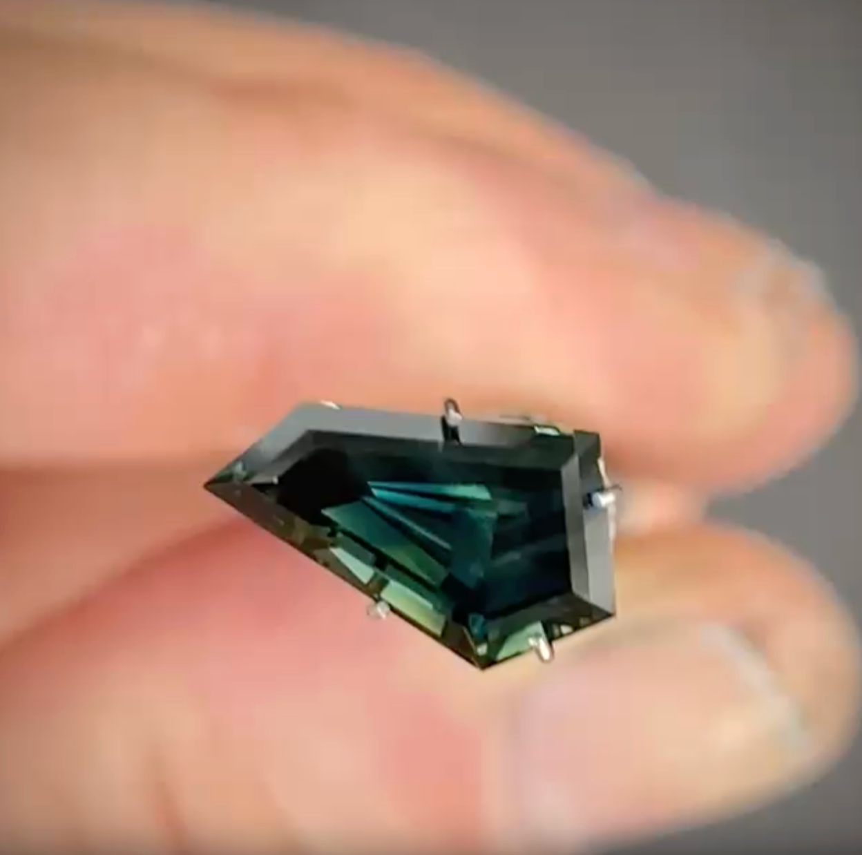3.09ct Freeform Blue/Green Sapphire