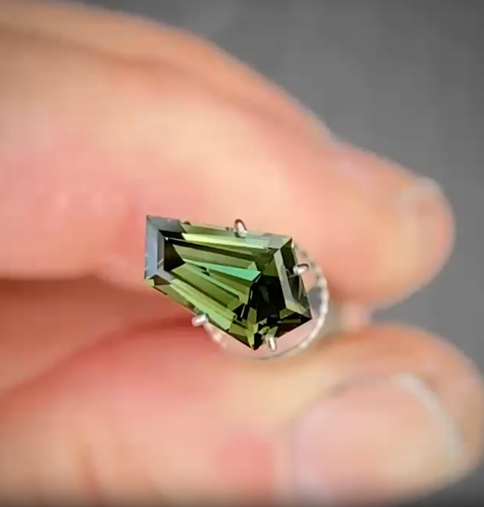 1.42ct Freeform Green Sapphire