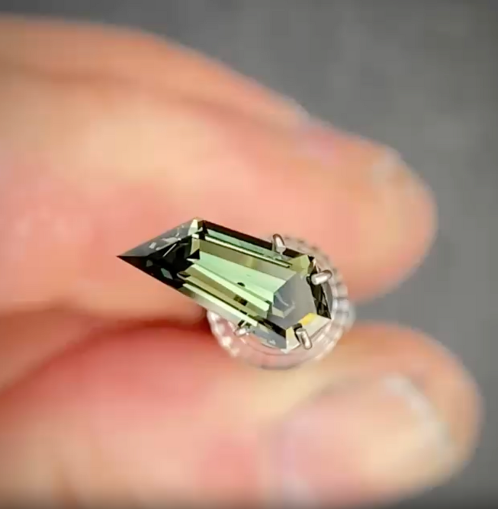 1.22ct Freeform Green Sapphire