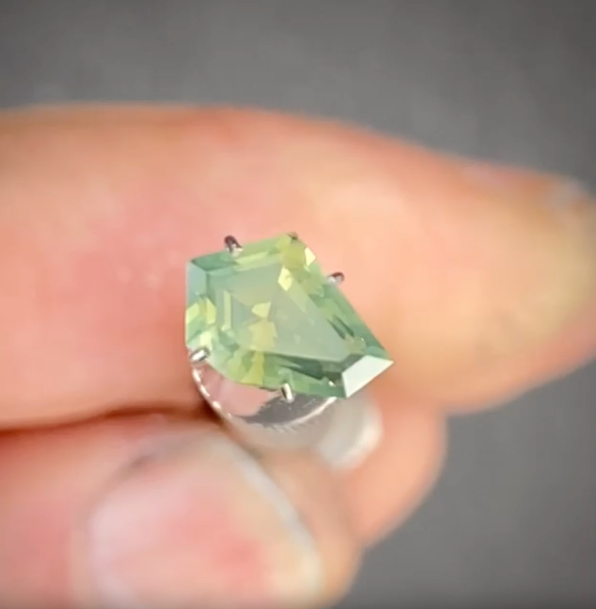 1.62ct Freeform Green Sapphire