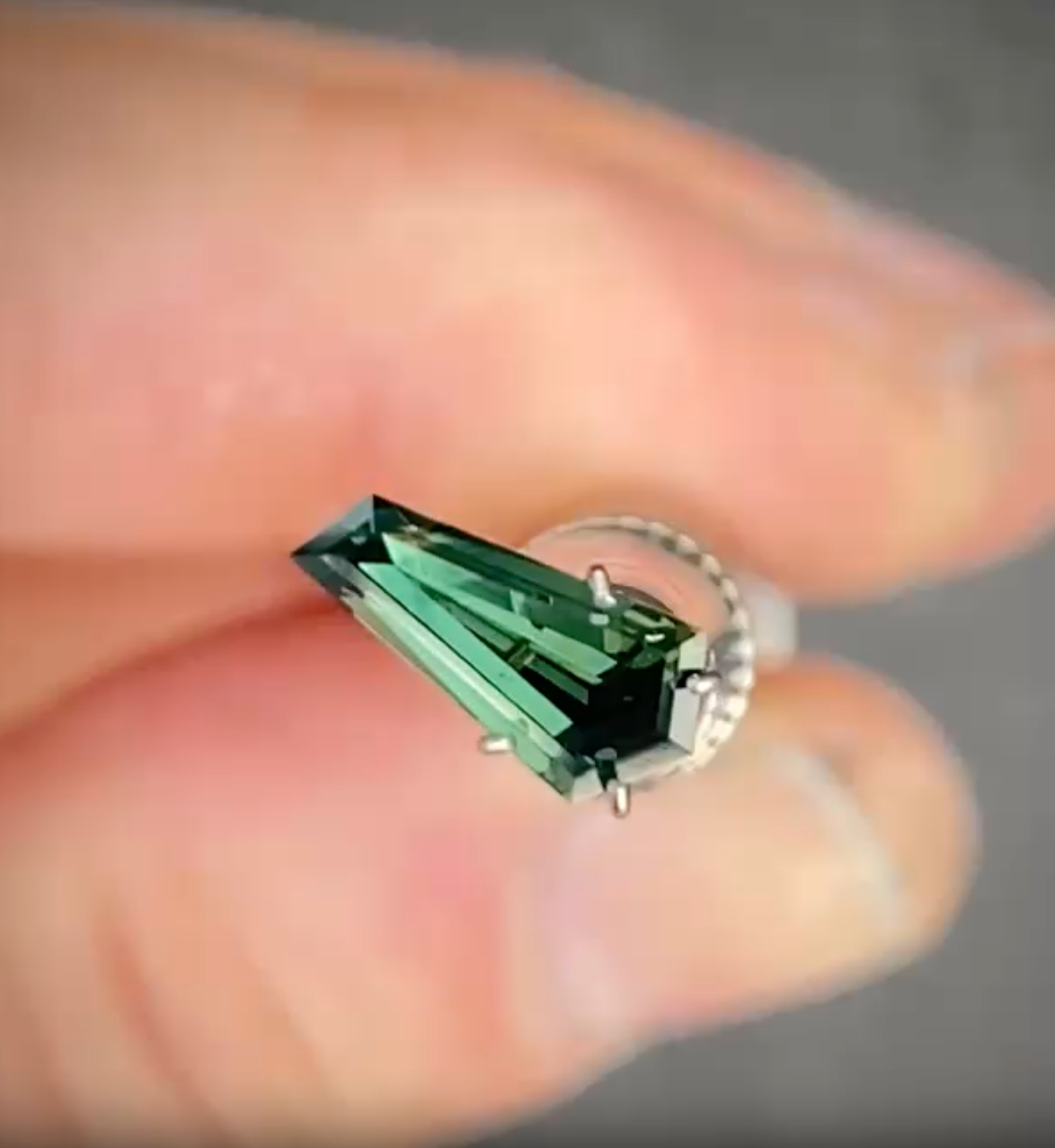 1.15ct Freeform Green Sapphire