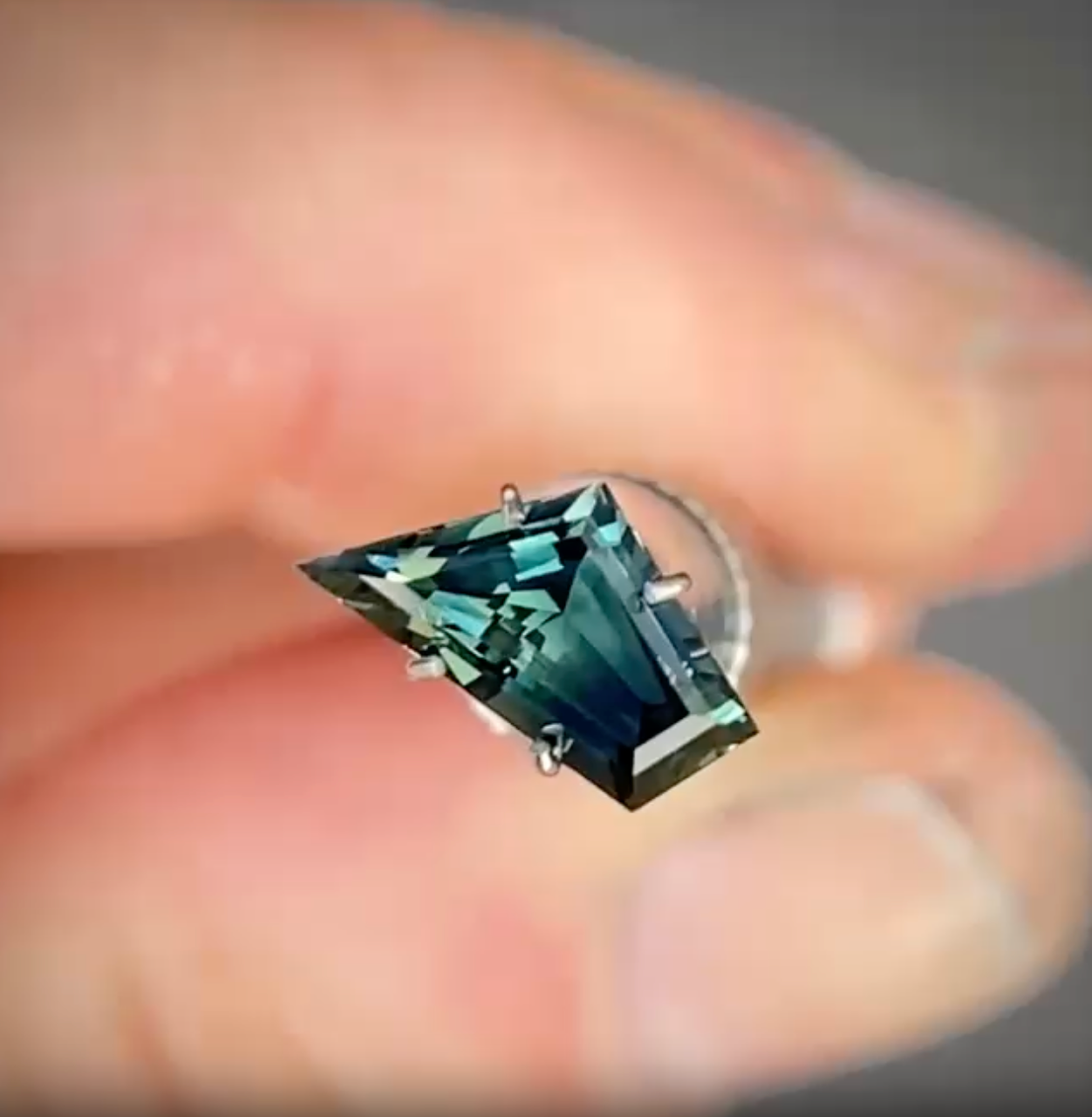 1.25ct Freeform Blue Sapphire