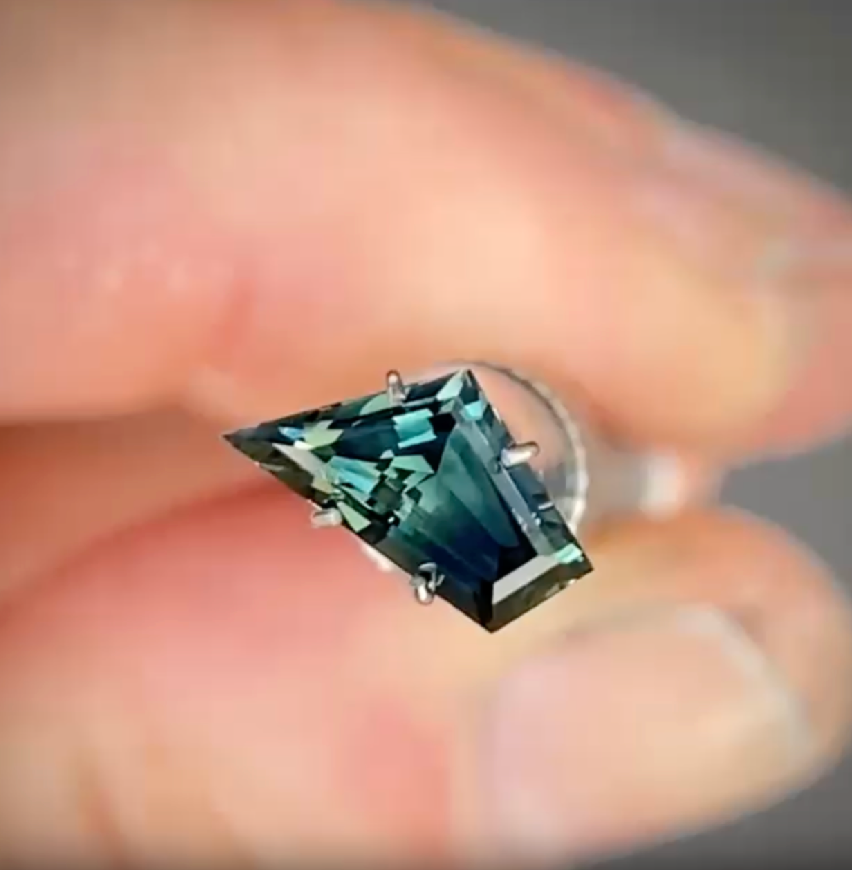1.25ct Freeform Blue Sapphire