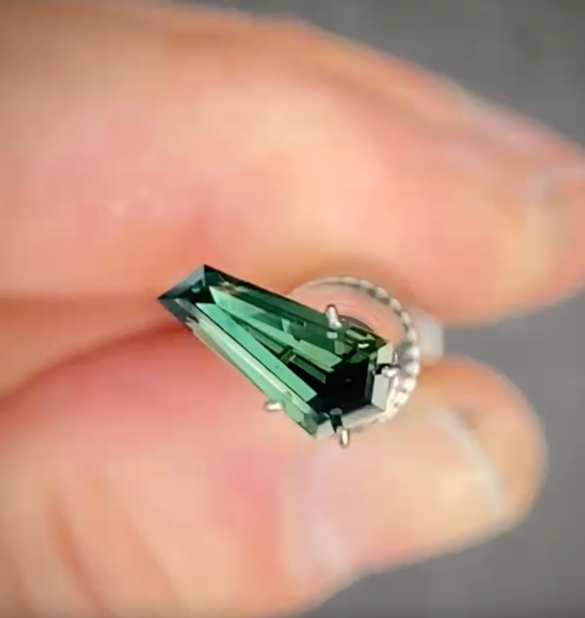 1.15ct Freeform Green Sapphire