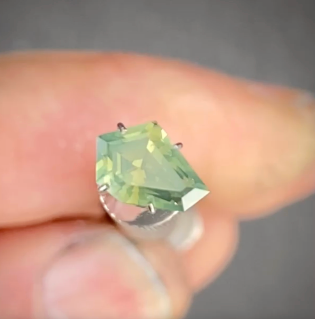 1.62ct Freeform Green Sapphire