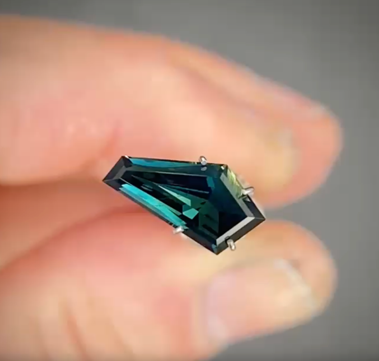 2.01ct Freeform Blue Sapphire