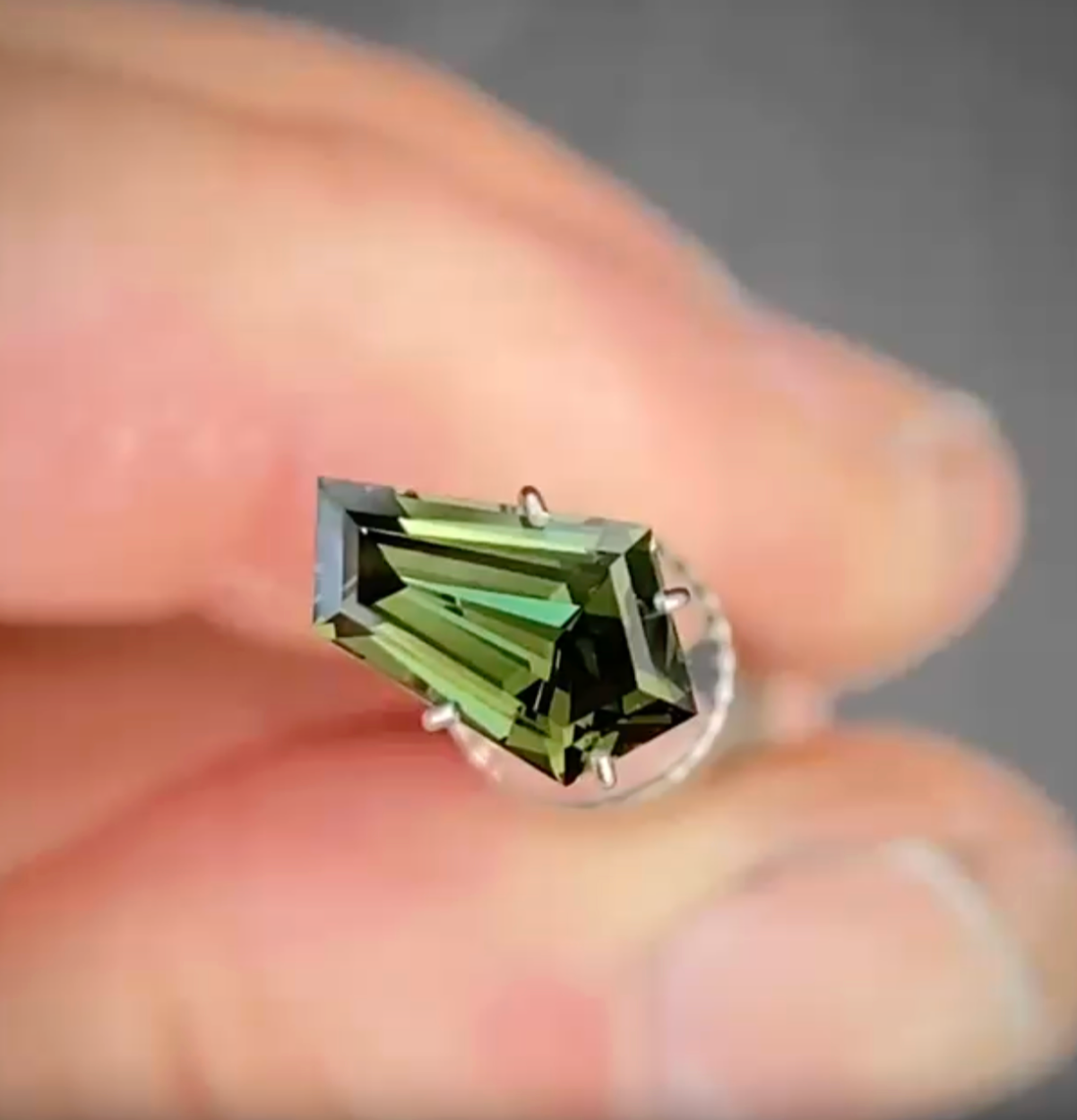1.42ct Freeform Green Sapphire