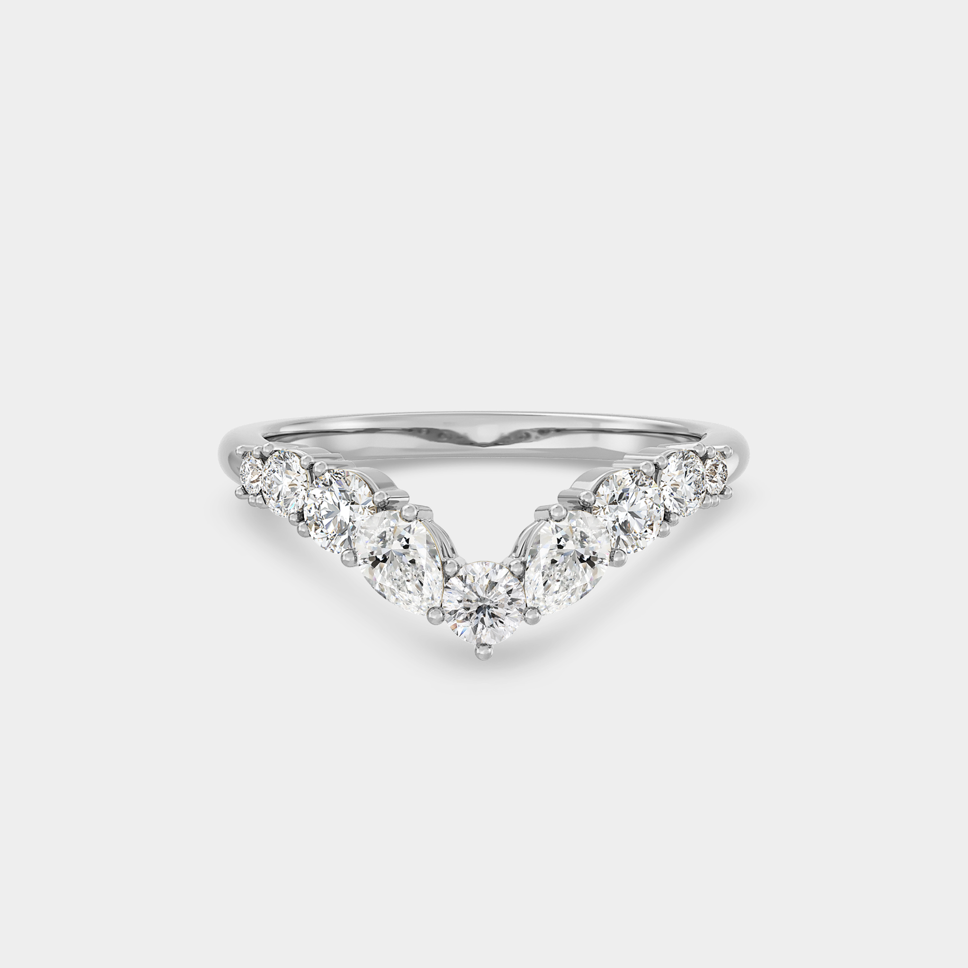 Diamond V Shank of Round & Pear