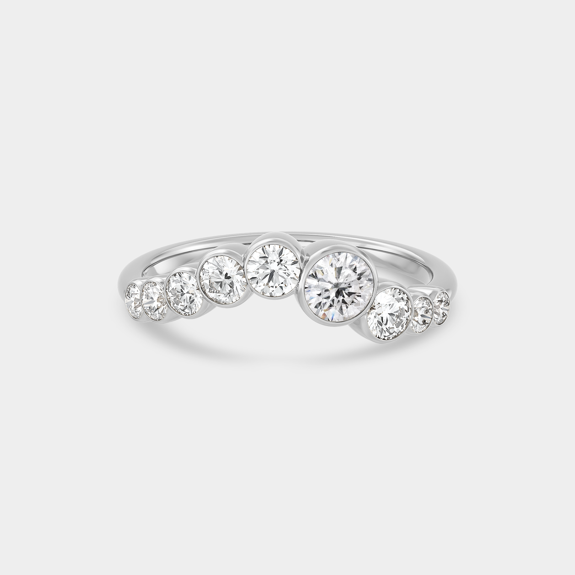 Offset Soft Curve Bezel Set
