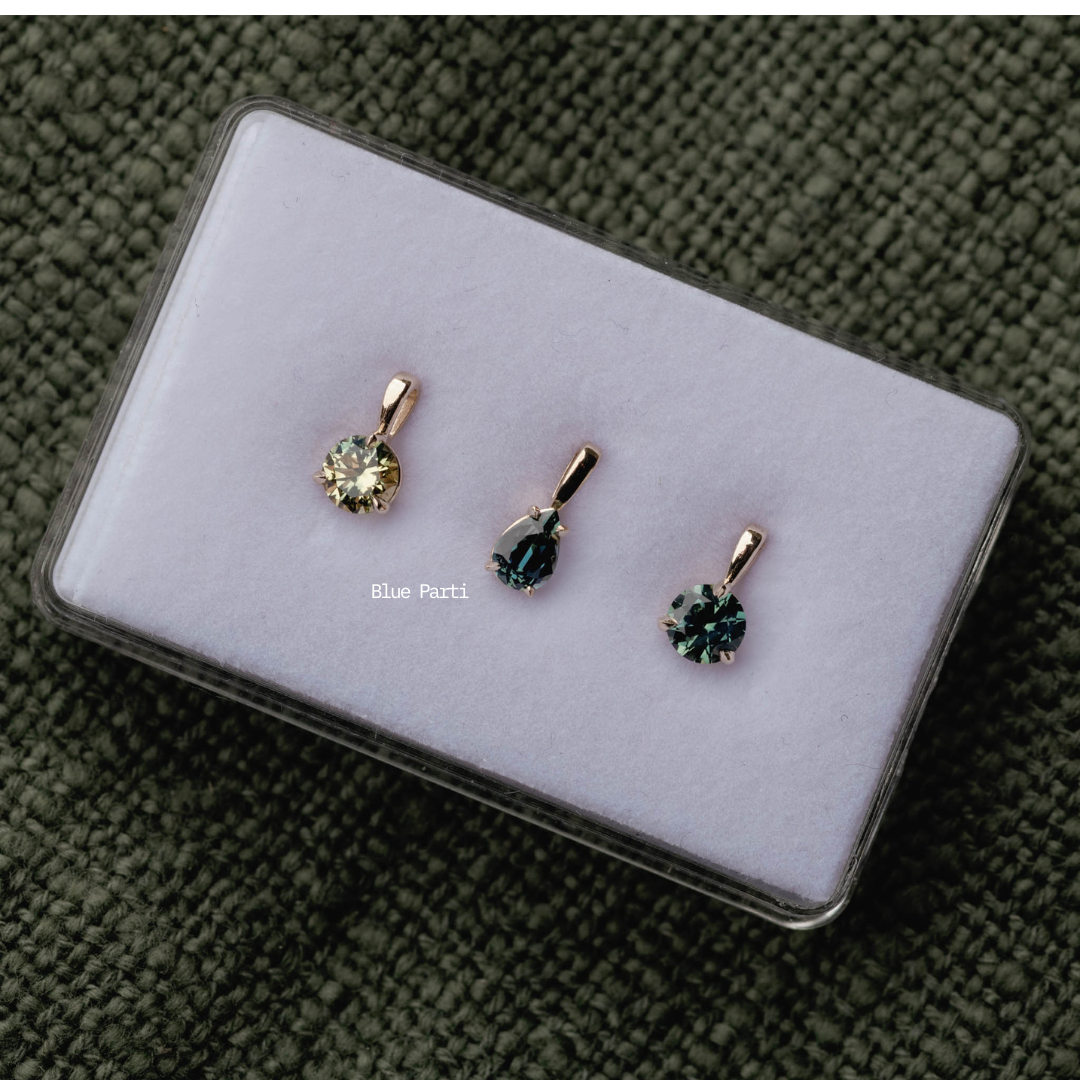 Pear Parti Sapphire Pendant