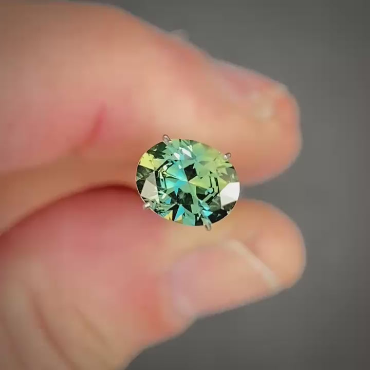 1.57ct Oval Blue/Yellow Parti Sapphire