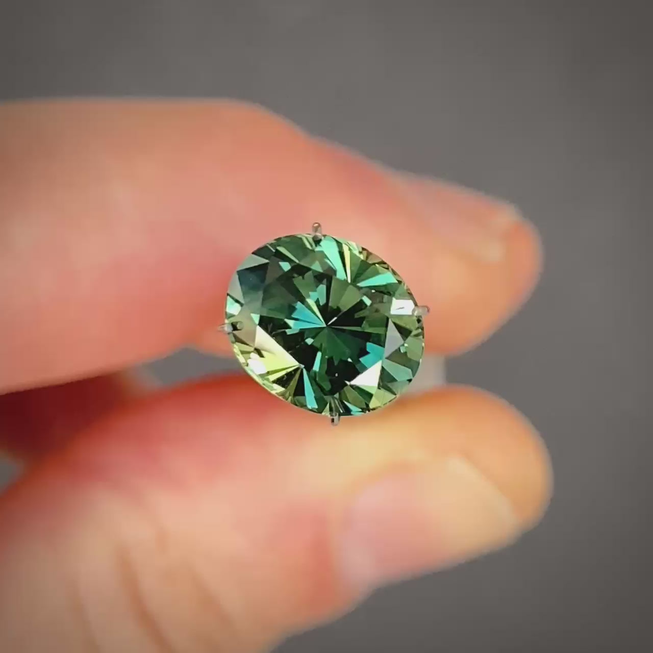 3.49ct Oval Teal Sapphire