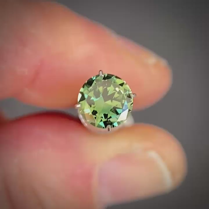 1.18ct Round Green/Blue Sapphire