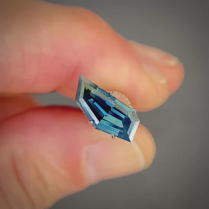 2.08ct Freeform Blue Parti Sapphire
