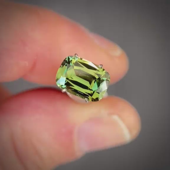 2.07ct Cushion Cut Green Sapphire