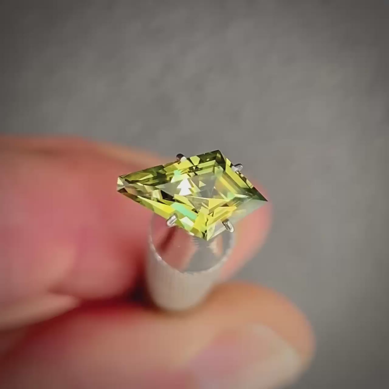 1.39ct Kite Cut Yellow Parti Sapphire