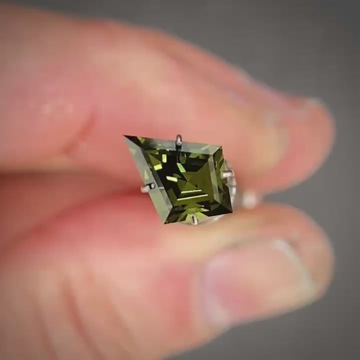 1.84ct Kite Cut Green Sapphire