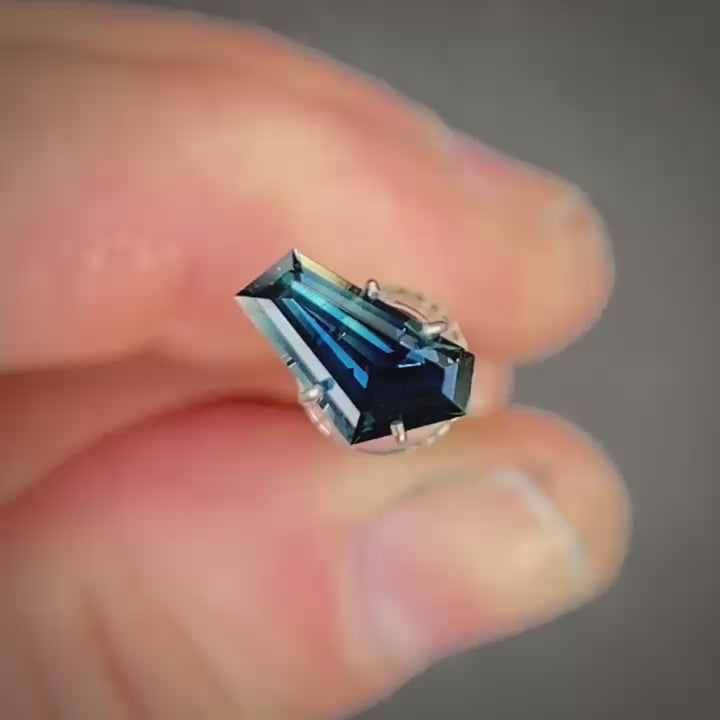 0.99ct Freeform Blue Sapphire