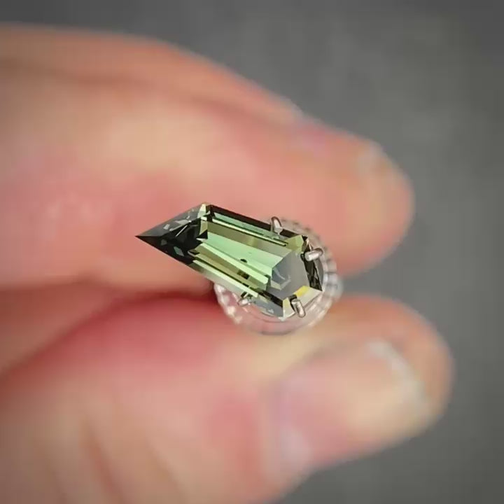 1.22ct Freeform Green Sapphire