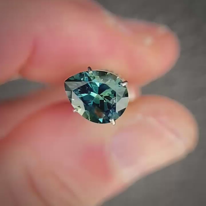 1.41ct Pear Blue Sapphire