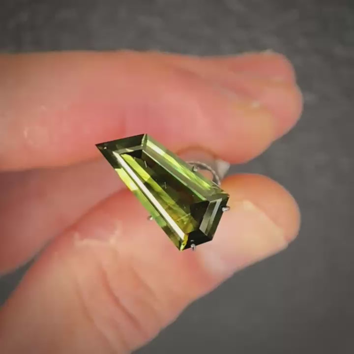 5.09ct Freeform Green Sapphire