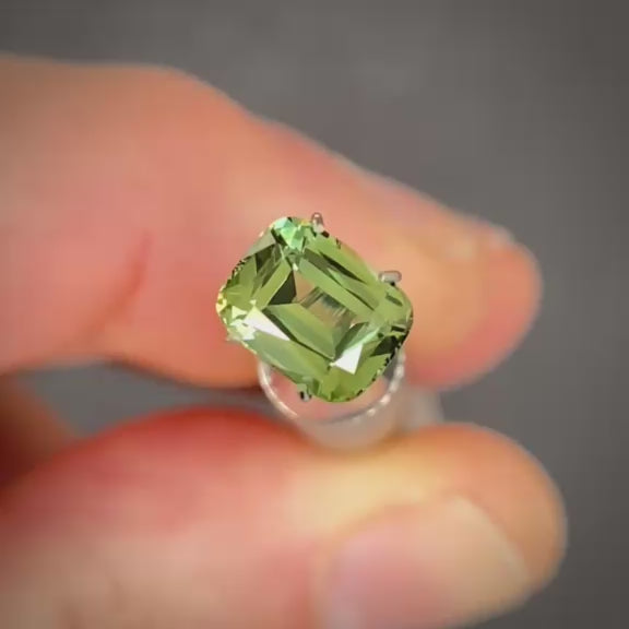 1.72ct Cushion Cut Green Sapphire
