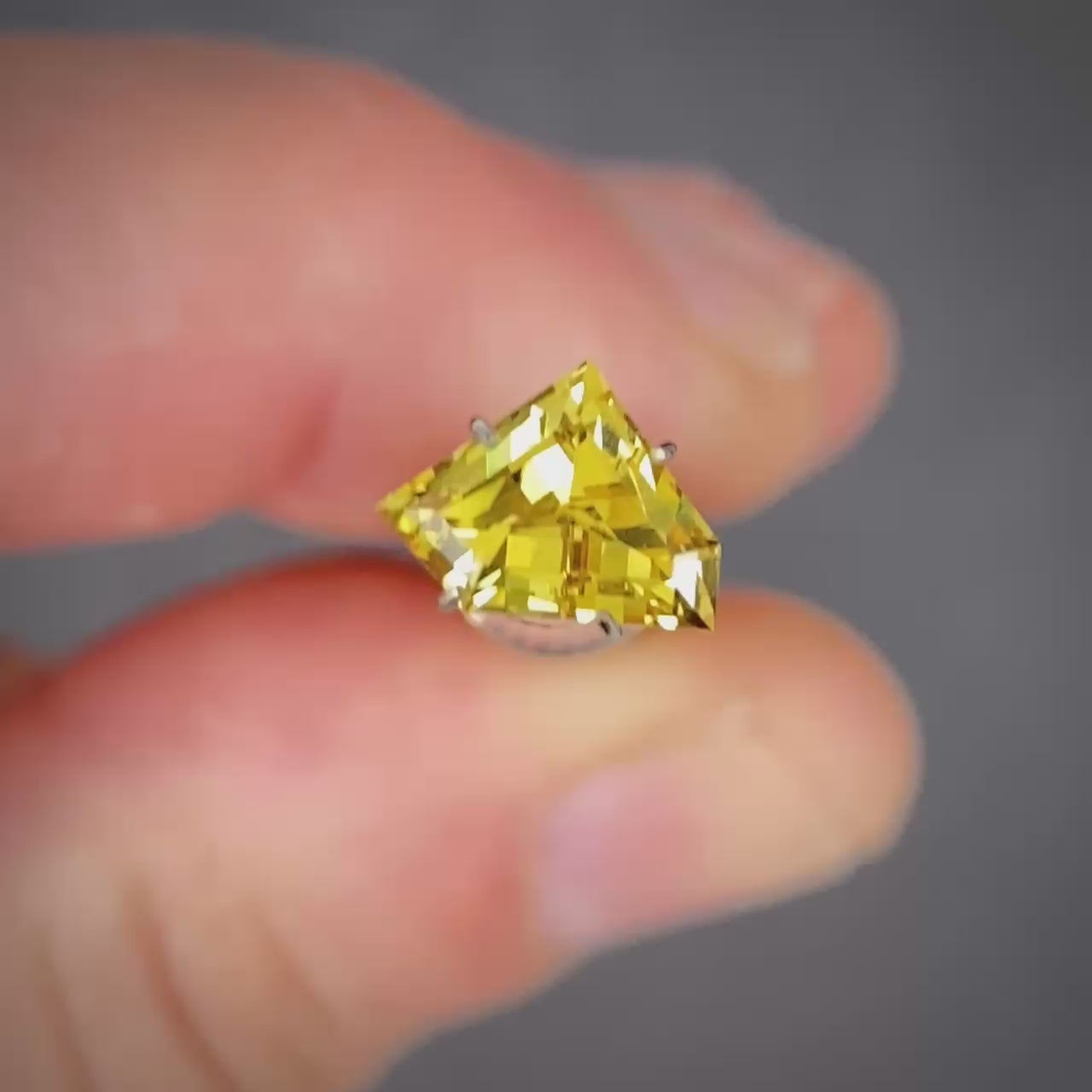 1.54ct Freeform Yellow/Orange Parti Sapphire