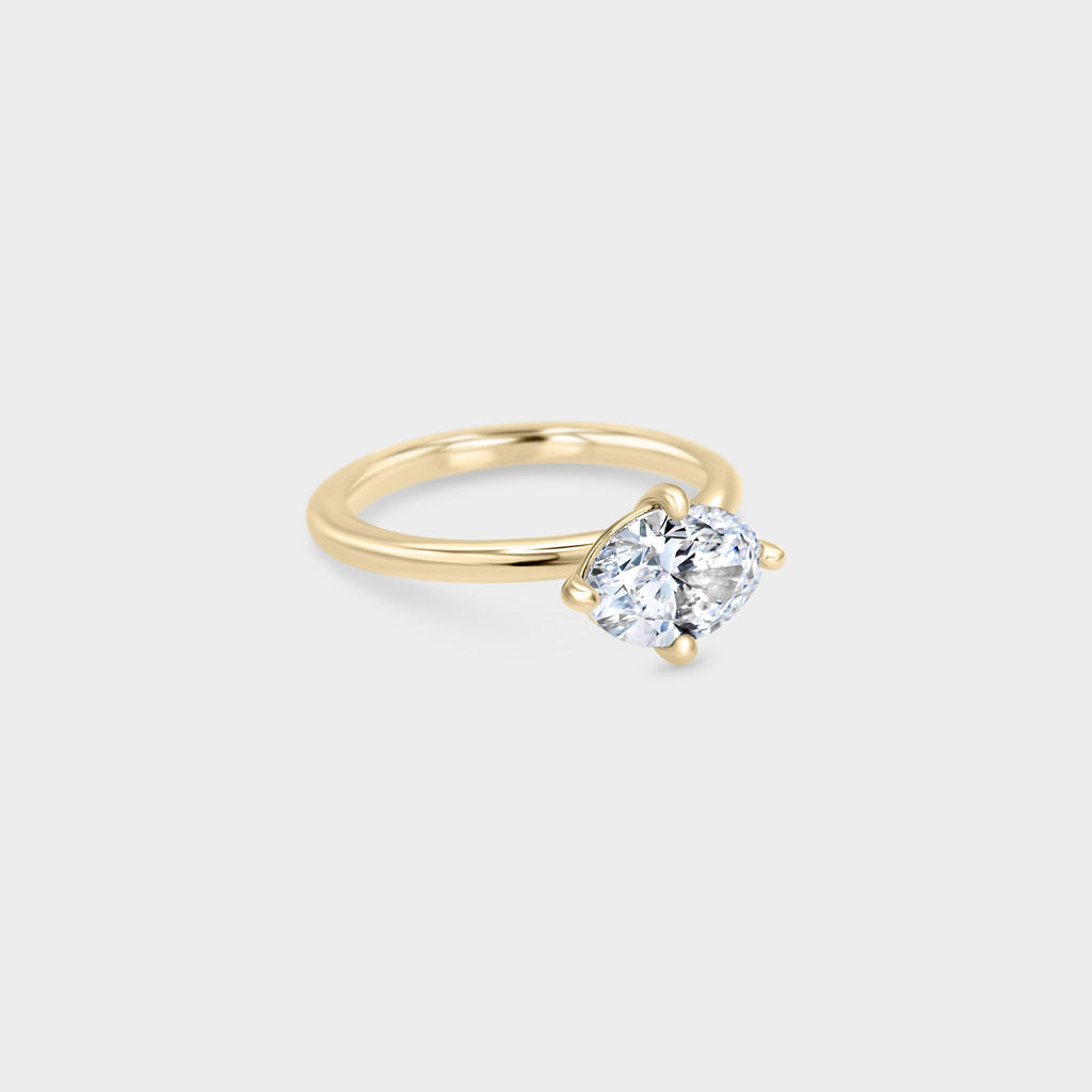 East West Solitaire of Lab Grown Diamond - Laher -