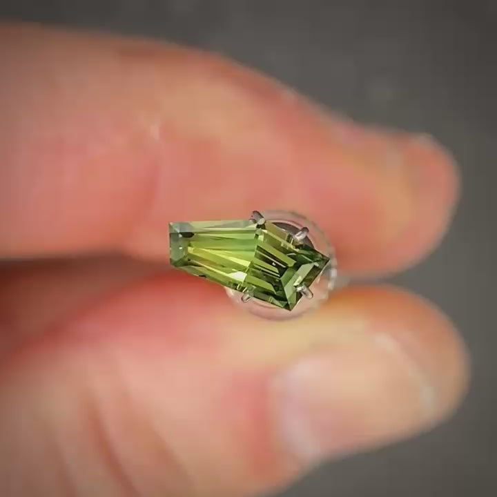 1.11ct Freeform Green Sapphire