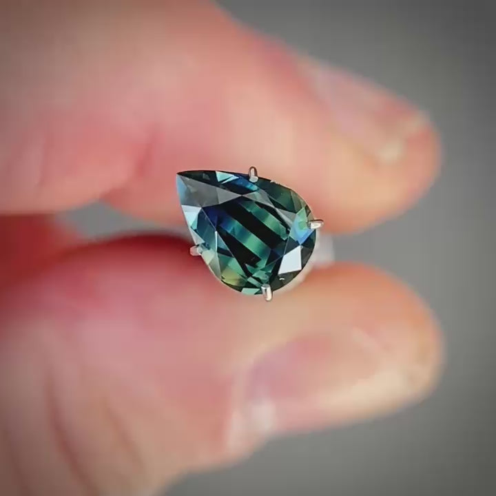 1.52ct Pear Blue Sapphire