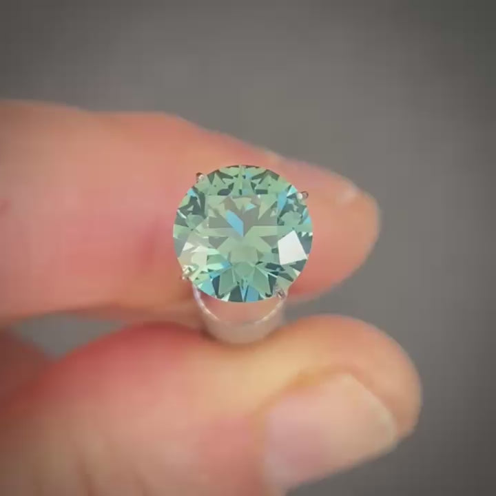 3.42ct Round Teal Sapphire
