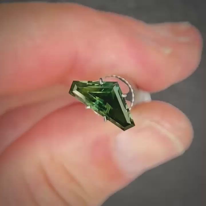1.63ct Freeform Green Sapphire