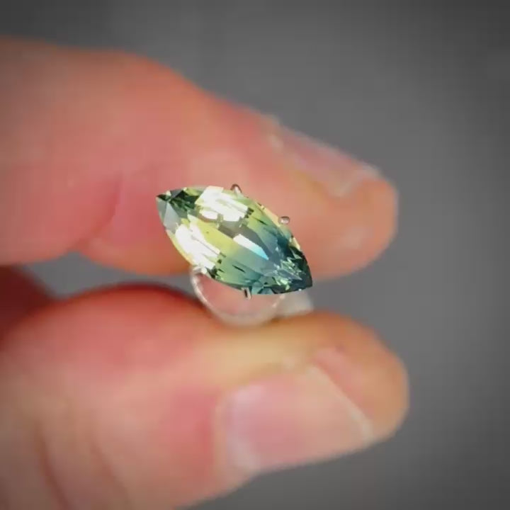 1.36ct Marquise Blue/Yellow Parti Sapphire