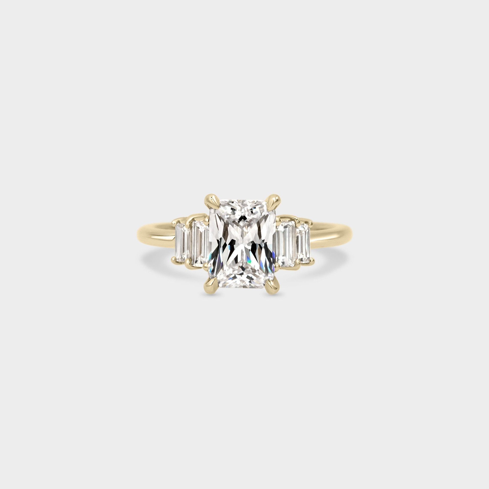 Five Stone of Radiant and Baguette LAB GROWN Diamond - Laher -
