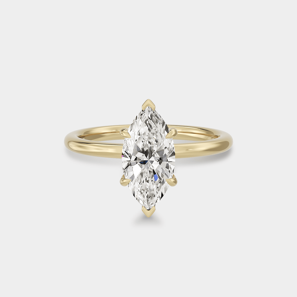 Solitaire of Lab Grown Marquise Diamond - Laher - 