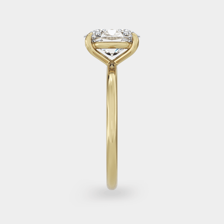 Solitaire of Lab Grown Oval Diamond - Laher - 