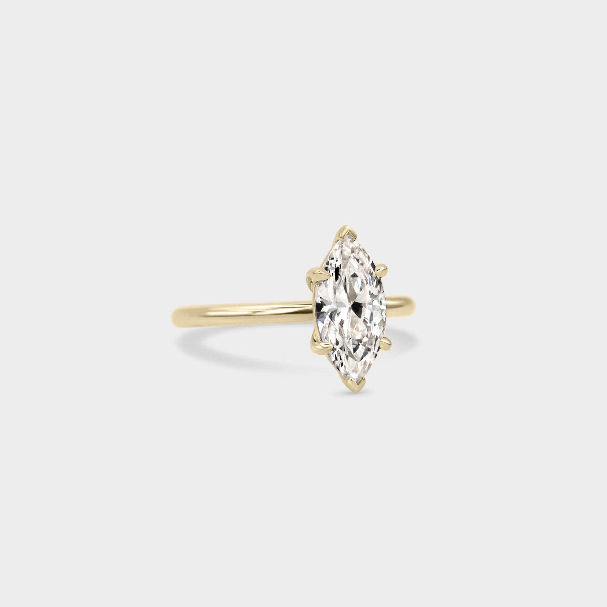 Solitaire of Marquise LAB GROWN Diamond - Laher -