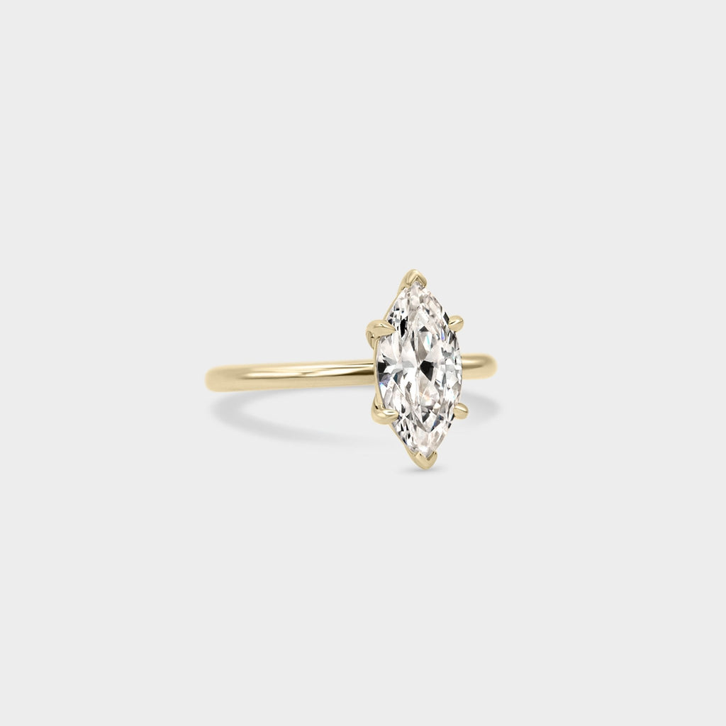 Solitaire of Marquise LAB GROWN Diamond - Laher -