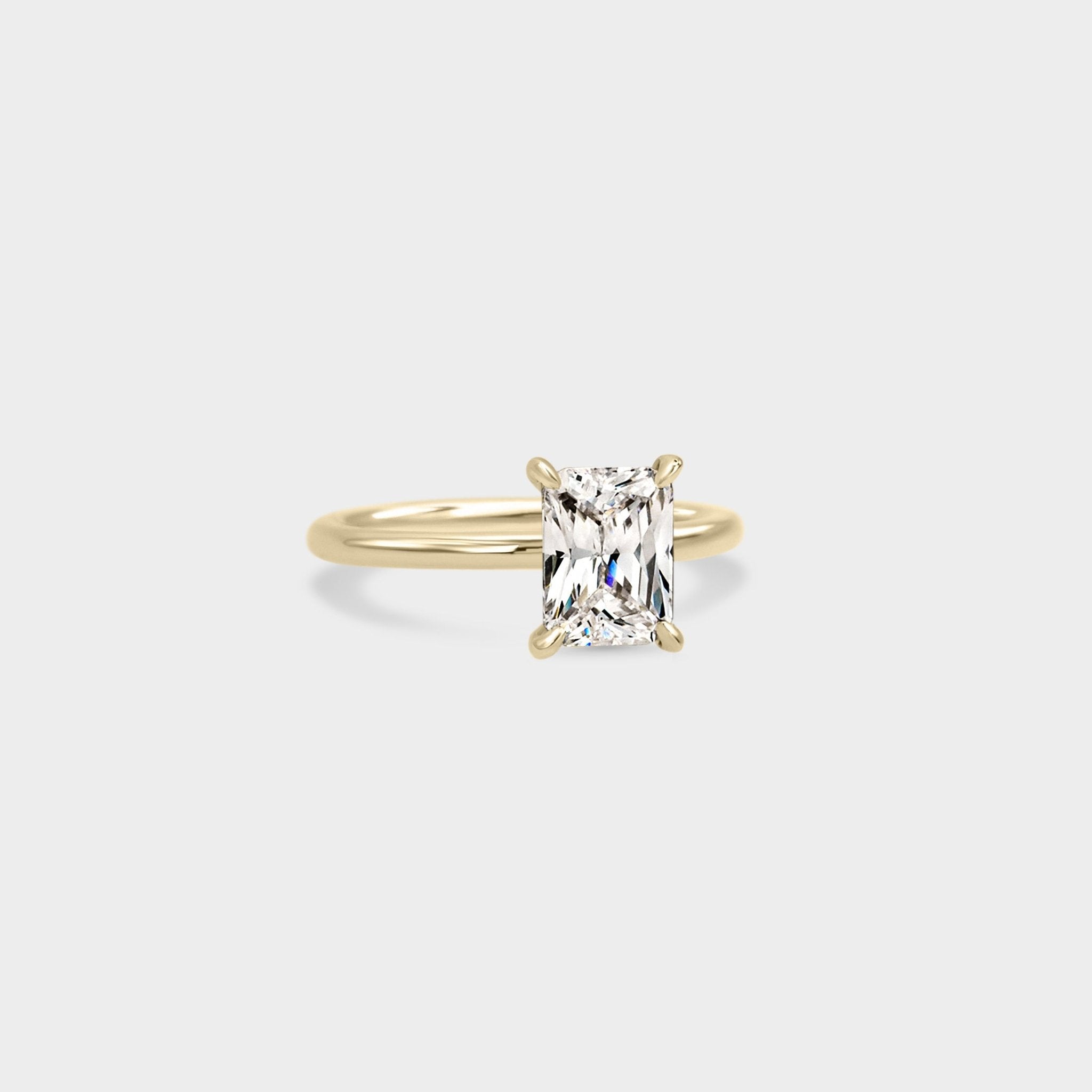 Solitaire of Radiant LAB GROWN Diamond - Laher -